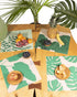 modern-twist 14 x 16 Silicone Placemat, BPA, PVC-Free Table Mat, Dishwasher Safe, Conservatory Print in Tiger Aloe, Pack of 1...