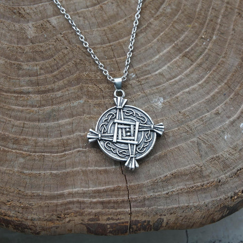 St. Brigid Pendant Necklace Irish Celtic Cross Necklace...