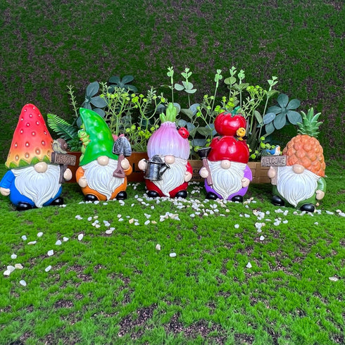 Strawberry Gnomes Decorations Strawberry Gnomes Decor Gifts Garden Gnome Outdoor Strawberry Gnome Statue Gifts for Home Decor Strawberry Gnomes Fi...