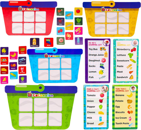 Toyland® Cocomelon Lets Go Shopping Picture Puzzle Game - 4 Puzzles - Toddler Games - Age 3 Years +...