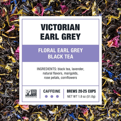 Tiesta Tea - Victorian Earl Grey, Loose Leaf, Floral Earl Grey Black Tea, Premium Blend, High Caffeinated Black, Make Hot or Iced Brews Up to 25 C...
