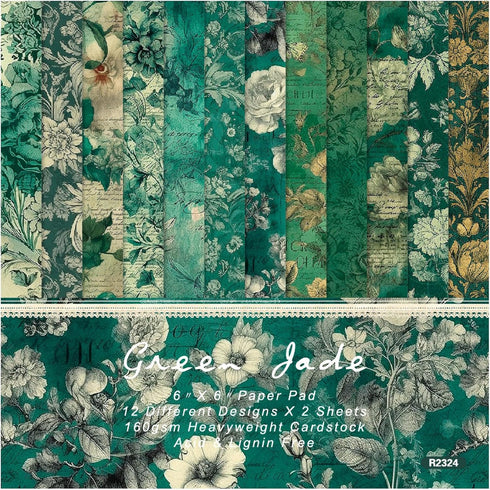 Floral Cardstock Paper, 6"x 6" Scrapbook Paper Pad for Cardmaking, 24 Sheets Single-sided Flower Pattern Paper, Decorative Craft Design Paper DIY ...