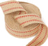ZAIONE 10 Yards Width 2" Roll Natural Burlap Red Line Jute Webbing Ribbon Upholstery Chair Webbing Tape for Outdoor DIY Gear Repai (Red Stripes)...