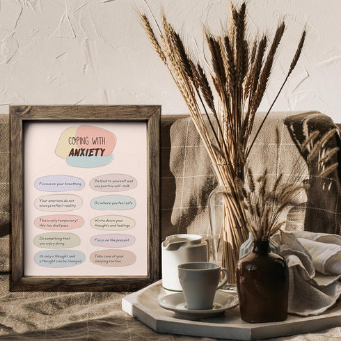 Posterizer 1 pcs-coping with anxiety-encouraging daily reminder-Motivational & Inspirational Art-Gift for Girls, Boys, Teens-Decor for Home & Offi...