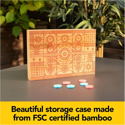 Four in a Row Family Board Game with Bamboo and Recycled Plastic Earth Day Eco-Friendly Products, for Adults and Kids Ages 8 and Up...