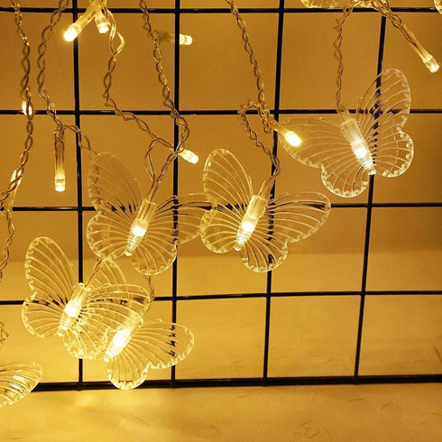 Butterfly Curtain Fairy String Lights, 120LED 8 Modes USB Powered Timer Firefly Twinkle Light with Romote, 14.7FT Copper Wire Hanging Decoration f...
