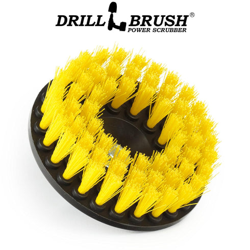 Cleaning Supplies - Threaded 5-inch Commercial Cleaning - Scrub Brush - fits Electric, Pneumatic DA Rotary Polishers - Bathroom Rugs - Carpet Clea...