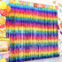 Sparkly Rainbow Foil Fringe Curtain Metallic Streamers Tinsel Party Backdrop Decorations for Birthday Gay Pride Day Graduation Wedding Engagement ...