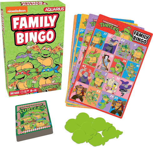 AQUARIUS Teenage Mutant Ninja Turtles Bingo Game - Fun Family Party Game for Kids, Teens and Adults - Entertaining Family Game Night Gift - Offici...