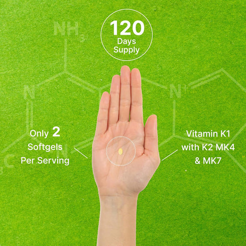 DEAL SUPPLEMENT Premium K Complete - High Potency Vitamin K1, K2 MK-7 & MK-4 Complex, 240 Coconut Oil Infused Softgels - Full Spectrum Triple Vita...