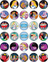 30 x Edible Cupcake Toppers Themed of Wonderland Collection of Edible Cake Decorations | Uncut Edible on Icing Sheet...