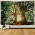 ENJOHOS Dark Green Landscape Nature Tapestry Home Decor Extra Large Wall Hanging Tree Tapestry Enchanted Forest Backdrop for Bedroom Living Room I...