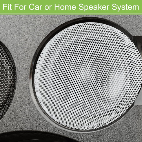 ACROPIX Universal 7 Inch Speaker Grills Mesh for Audio Subwoofer 183x193x11mm Grille without Frame White - Pack of 4...