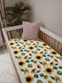 Soft Fitted Crib Sheet, Stretchy and Breathable Toddler Crib Sheet for Boys and Girls, Fits Standard Crib and Toddler Mattress (Sunflower)...