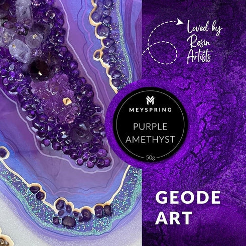 MEYSPRING Purple Amethyst Epoxy Resin Color Pigment - 50g - Mica Powder for Epoxy Resin...
