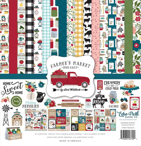 Echo Park Paper Company Farmer's Market Collection Kit Paper, Multi , 12-x-12-Inch...