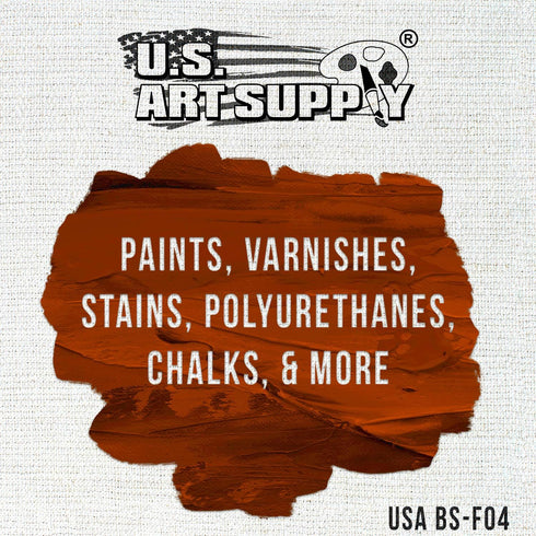 US Art Supply 4 inch Foam Sponge Wood Handle Paint Brush Set (Value Pack of 10) - Lightweight, durable and great for Acrylics, Stains, Varnishes, ...