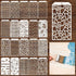 20 Pieces Reusable Border Stencils for Painting Cubist Leaf Stencil Template Geometric Leopard Camouflage Stencil for Wood DIY Craft Fabric Furnit...
