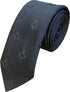 Men's Freemasons Masonic Black Woven Skinny Narrow Width 2" Neck Tie, Black...