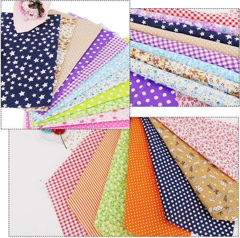 Konsait 56 Pieces 10x10'' Multi-Color Fabric Patchwork Cotton Mixed Squares Bundle Sewing Quilting Craft, Craft Fabric Bundle Squares Patchwork DI...
