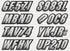 STIFFIE Techtron Silver/Black 3" Boat & PWC Registration Decals • Numbers Letters Stickers...