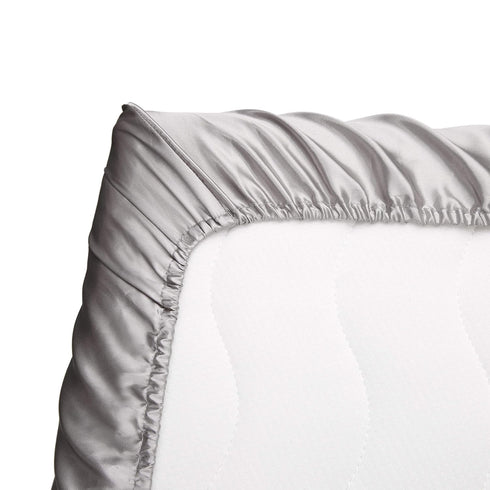 Pro Goleem Satin Pack n Play Playard Sheet Fitted 2 Pack Great for Baby Hair Silk Feeling 27x39 Inch Portable Mini Crib Sheet Playard Mattress Cov...
