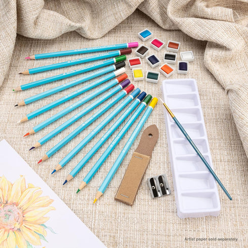 Royal & Langnickel Royal Watercolor Pencils/Cakes Set of 29 PCs...