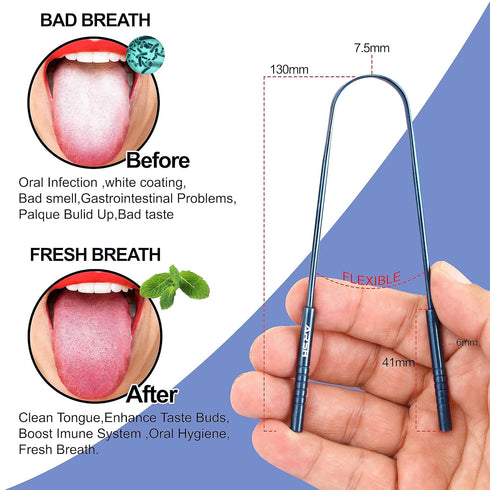 Arsh Tongue Scraper for Adults Stainless Steel Tongue Cleaner for Oral Care & Hygiene Tongue Cleaner for Men and Women Tongue Scrubber for Reduce ...
