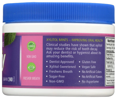 Spry Xylitol Berry Blast Mints Sugar Free Candy - Promote Oral Health, Increase Saliva Production, Stop Bad Breath, Non-GMO, Gluten-Free, 240 Coun...