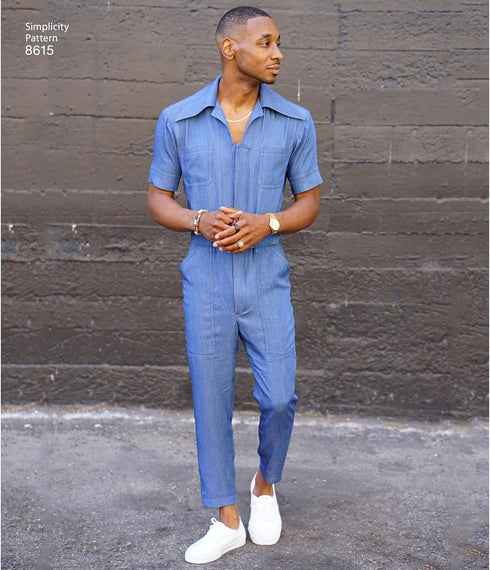 Simplicity US8615BB Men's Overalls and Jumpsuit Sewing Patterns by Mimi G Style, Sizes 44-52...