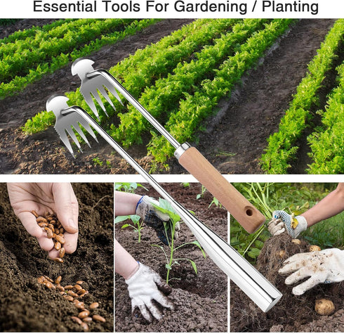 Weed Pulling Tools,2pcs Weeding Artifact Uprooting Weeding Tool,Weeding Tool for Backyard Weed Puller Tool with Garden Gloves,Garden Weed Pulling ...
