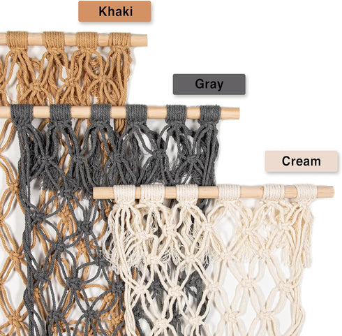 Macramé Fruit Hammock for Kitchen Under Cabinet - Banana Holder- Hanging Cabinet- Vegetable Hammock- Produce Macrame Basket- Storage- CREAM, 11.8i...