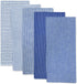 DII Ultra Absorbent, Everyday Cotton Kitchen Towels, Dishtowel Set, Assorted Blue, 5 Piece...