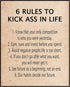 Posterizer 1 pcs-Six Rules to Kick Ass in Life-Motivational & Inspirational Art- Gift for Men Women Entrepreneur Teens-Decor for Home & Office- un...