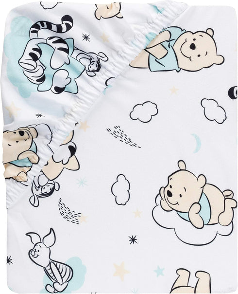Lambs & Ivy Disney Baby Winnie The Pooh Hugs White Fitted Crib Sheet...