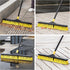 Yocada 24 inch Push Broom Brush 65.3 inch Long Handle Stiff Bristles Heavy-Duty Outdoor Commercial Broom for Cleaning Bathroom Kitchen Patio Garag...