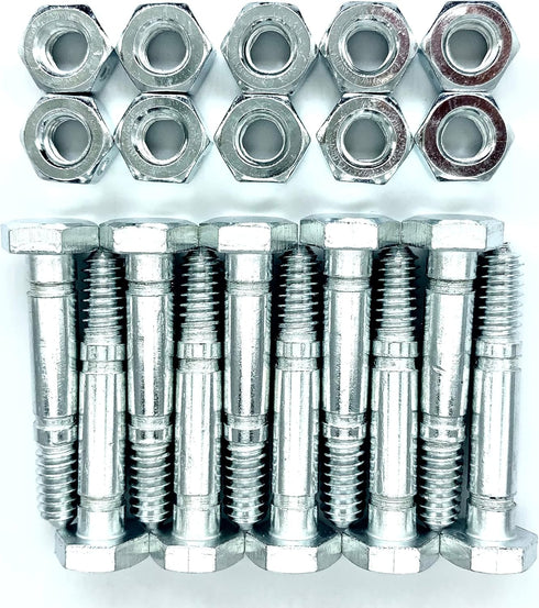 Replaces Shear Pins and Nuts for Ariens 532005 53200500 510016 51001600 Snow throwers(10 Pack)...