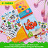 JOYIN 3 Pcs Reusable Sticker Book-Reusable Make a Face Sticker Book, Hidden Picture Sticker Book, Farm Sticker Board. On The Go Travel Toy Activit...