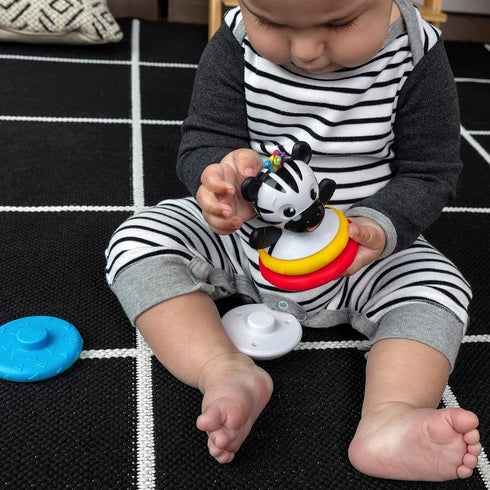 Baby Einstein Stack & Wobble Zen BPA Free Teether Toy for Cause and Effect Learning, Infants Ages 3 Months and up...