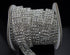 1 Yard 4 Rows SS16 3/5 inches Close Rhinestone Chain Trims Cup Chain Wedding Cake Decoration (Clear Rhinestone+Silver Plated Chain)...