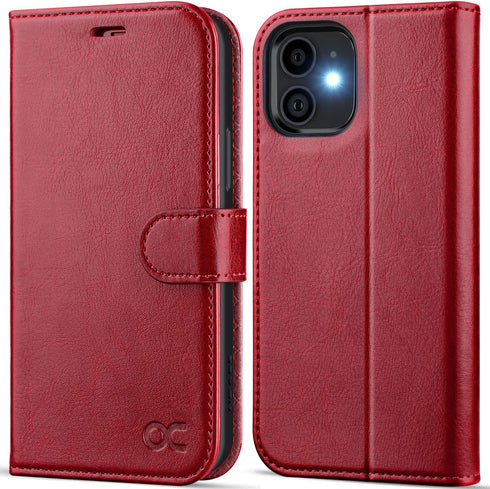 OCASE Compatible with iPhone 12 Case/Compatible with iPhone 12 Pro Wallet Case, PU Leather Flip Case with Card Holders RFID Blocking Kickstand Pho...