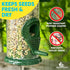 Gray Bunny Metal Bird Feeder, 4-Port Wild Bird Feeders for Outdoors Hanging, Heavy Duty Chew-Proof and Rust-Proof Tube Bird Feeder, 15 Inches...