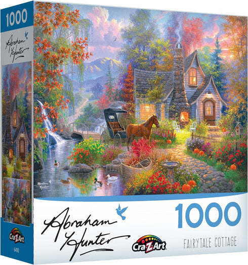 RoseArt - Abraham Hunter - Fairytale Cottage - 1000 Piece Jigsaw Puzzle for Adults...