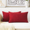 Home Brilliant Lumbar Pillow Covers 12x20 for Linen Rectangular Throw Pillow Covers Dark Red Cushion Covers for Kids Room Nursery, 12 x 20(30x50cm...