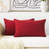 Home Brilliant Lumbar Pillow Covers 12x20 for Linen Rectangular Throw Pillow Covers Dark Red Cushion Covers for Kids Room Nursery, 12 x 20(30x50cm...