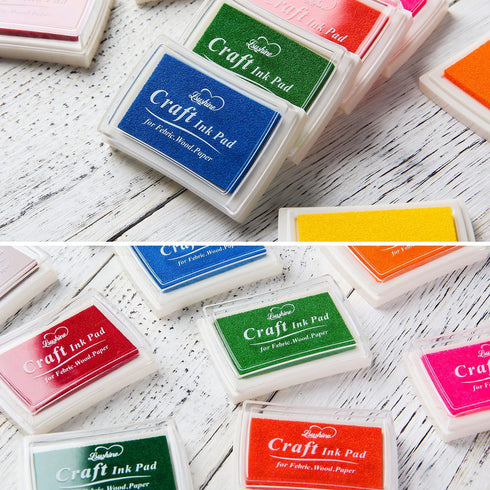 Craft Ink Pad Stamps Partner DIY Color,15 Color Craft Ink Pad for Stamps, Paper, Wood Fabric (Pack of 15)...