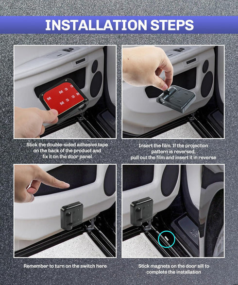 2Pcs Car Door Lights,Door Lights Logo Projector,Car Accessories HD Car Welcome Light,Door Sill Lights Wireless LED Door Paste Courtesy Light,Car D...