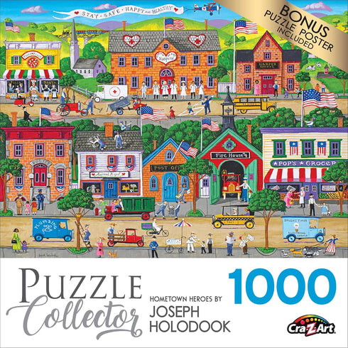 RoseArt - Puzzle Collector - Hometown Heroes - 1000 Piece Jigsaw Puzzle for Adults...