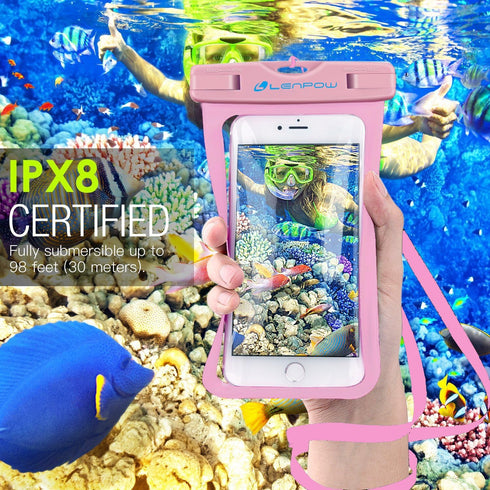Waterproof Phone Case, 2-Pack IPX8 Lanyard Waterproof Phone Pouch, Universal Clear Dry Bag for iPhone 15 14 13 12 Pro Max Plus Samsung Galaxy S24 ...