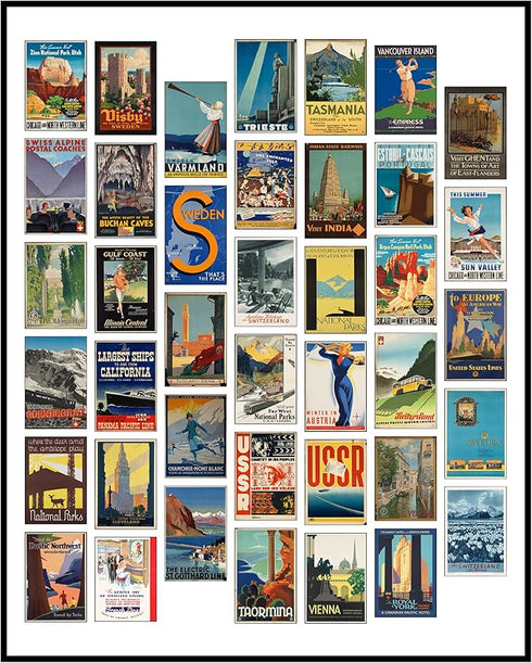 Posterizer 1 pcs-Miniature Vintage Travel Posters- Tasmania-Switzerland-Holiday Poster Collection-Gift for Men Women Entrepreneur Teens - UNFRAMED...
